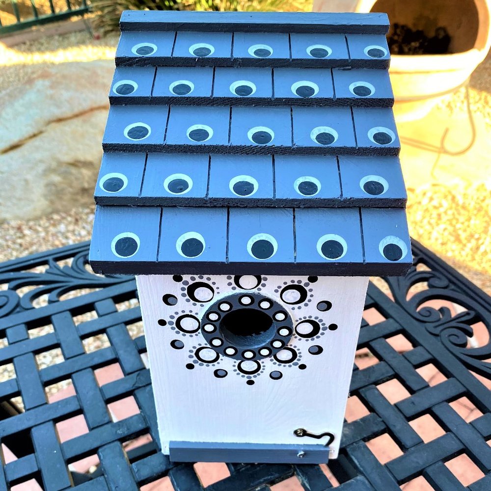 New Hand Painted Birdhouse - Picture 2 of 5